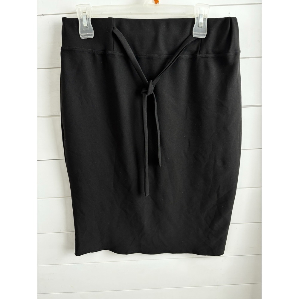 CLASSIC CONCEPTS Black Pencil Skirt with Tie Waist‎ XL